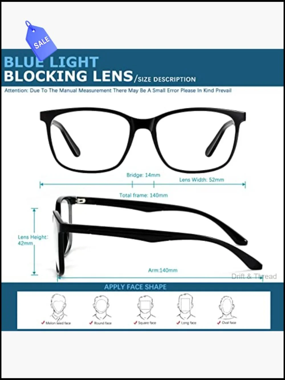 Blue Light Blocking Glasses Computer Reading Gaming TV Phone Anti Eyestrain